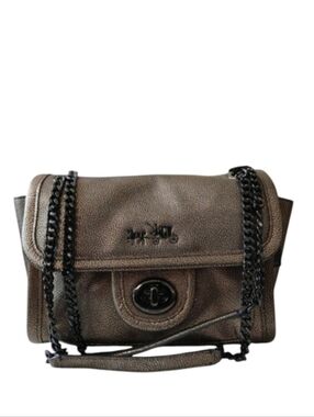 Coach Ranger Brass Metallic Tone Leather  Bag